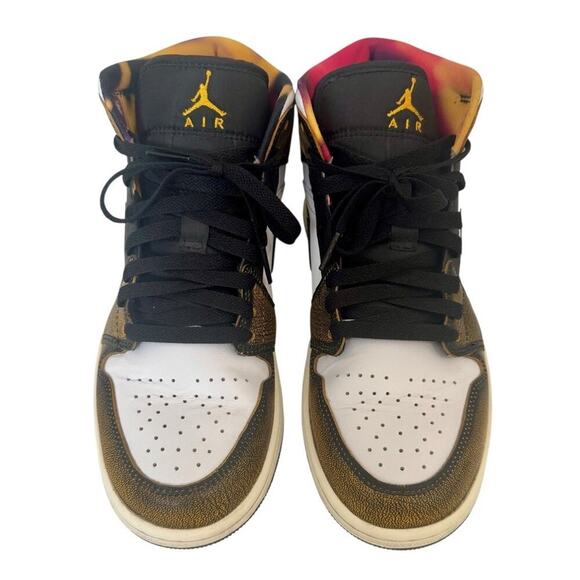 NIKE AIR JORDAN 1 Mid SE Retro Wear Away Taxi Shoes Black/White/Sail Men’s 7.5 main image 6